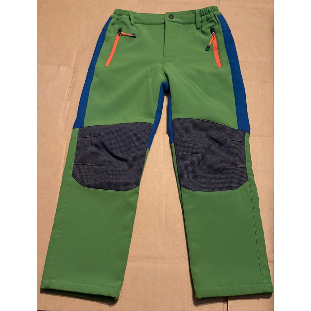 Linlon Snow Waterproof Pants Kids Large Green Good Reinforced Knees Colorblock